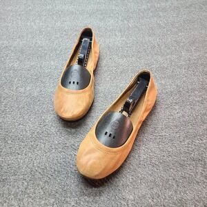 Lucky Brand Women Suede Ballet Flats Tan Comfort Slip On Shoes Size 8M